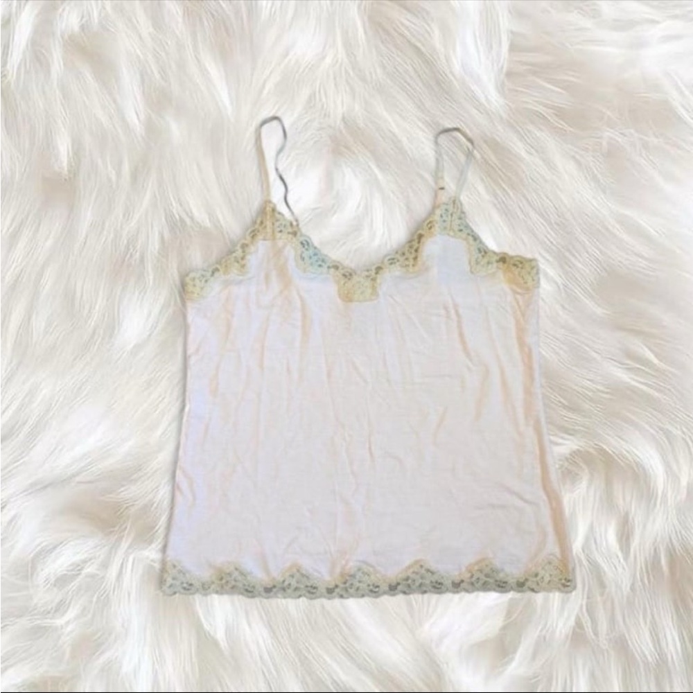 Banana Republic Lace Trim Tank Top